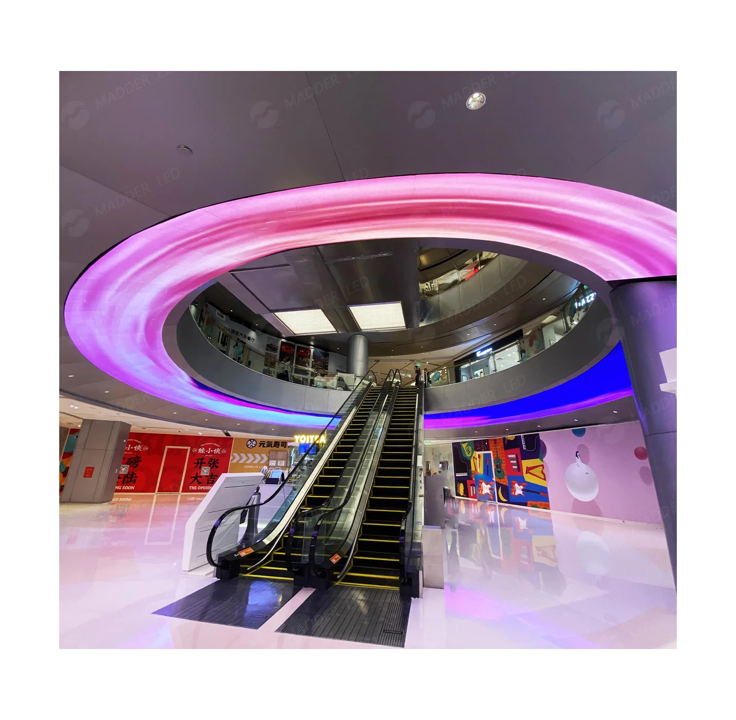 Transparent Flexible Led Display For Subway Indoor Ultra Thin Led 