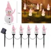 Rice grain snowman pink-1 set of 5 pieces-solar powered-3w