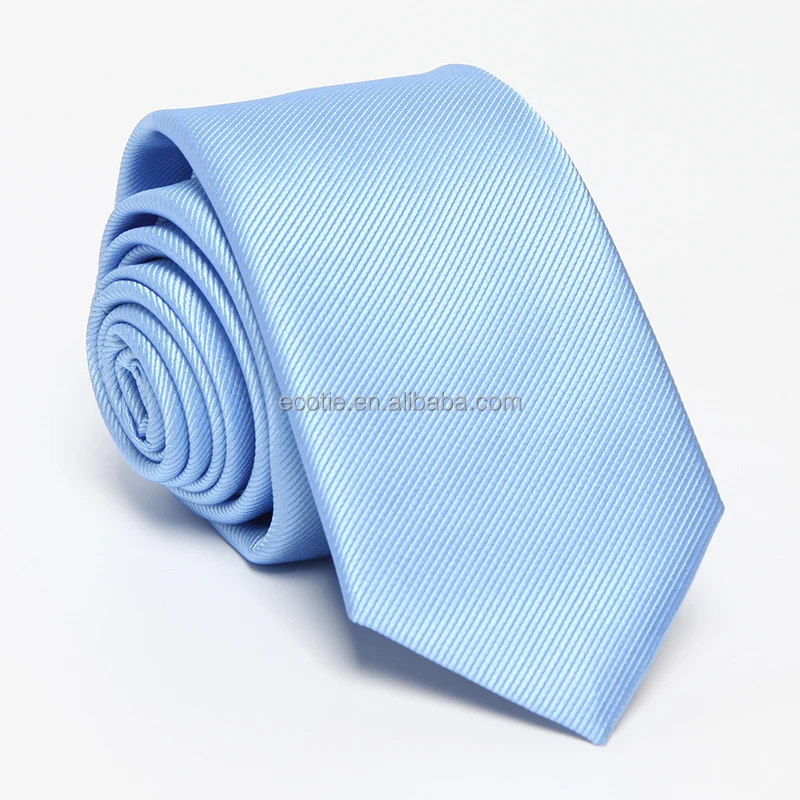 Light Blue Mens Slim Ties Men Wedding Necktie Polyester Mr P Tie