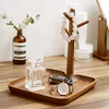 Bandeja de almacenamiento de ramas de madera de haya - Compacta
