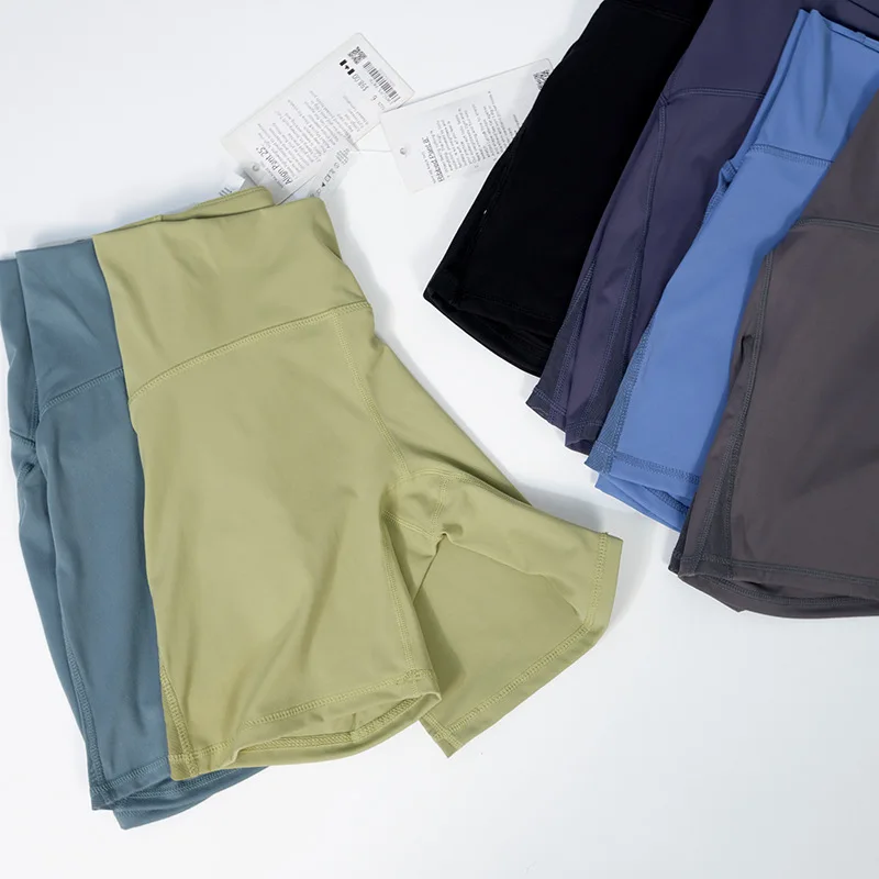 High-Waist Nylon Yoga Shorts with Tummy Control High-Elasticity for Cycling Running Fitn preview