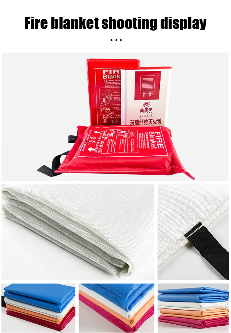 Soft And Smooth Texture Fire Blanket Fiberglass Fire Emergency Blanket Spanish For Home Buy