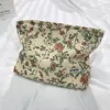 Corduroy rose cosmetic bag