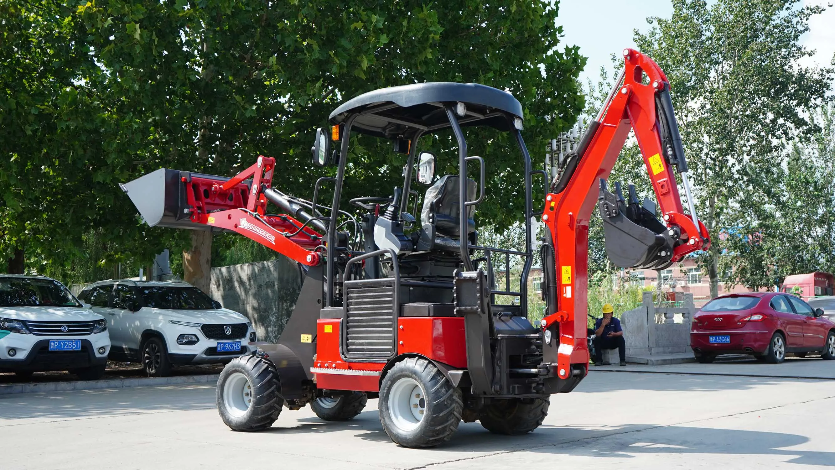 Rhinoceros XN228 Backhoe Loader - Kubota Engine, 1 Year Warranty