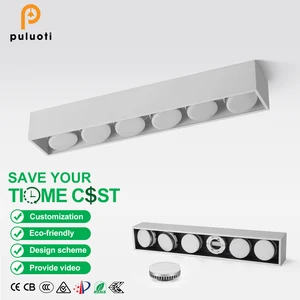Led Recessed Downlight GX53 Bulb Replace Freely Spot Led Ceiling Lamp 6 Head Indoor Room Lighting for Living Room 3000k-6000k