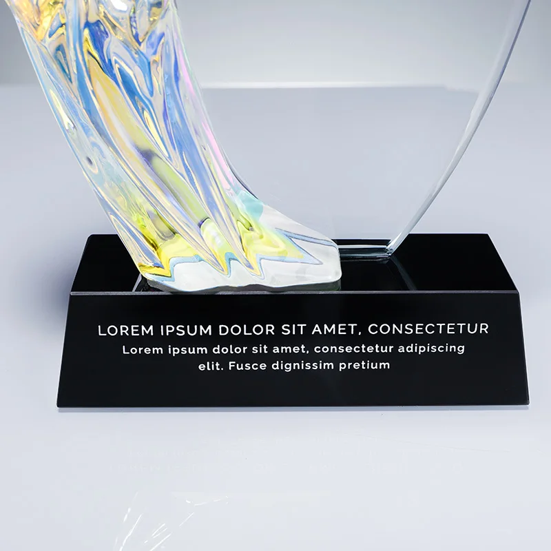 Custom Cheap Glass Colorful Crystal Awards Plaques For Anniversary Souvenirs Gifts supplier