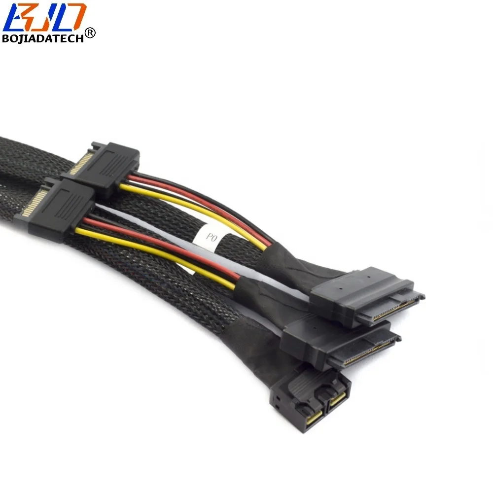 Cavo Mini SAS HD SFF-8643 A U.2 SFF-8639 15P Con Alimentatore SATA – 12Gb/s Per Server E HDD - 3