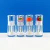 transparent bottle with peach
