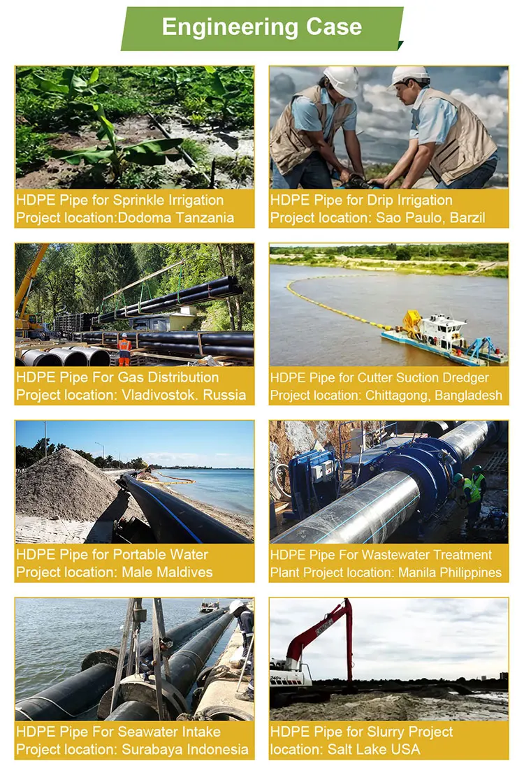 20 36 Inch 250mm 300mm 315mm 600mm 1000mm 1500mm Diameter 16bar Pe100