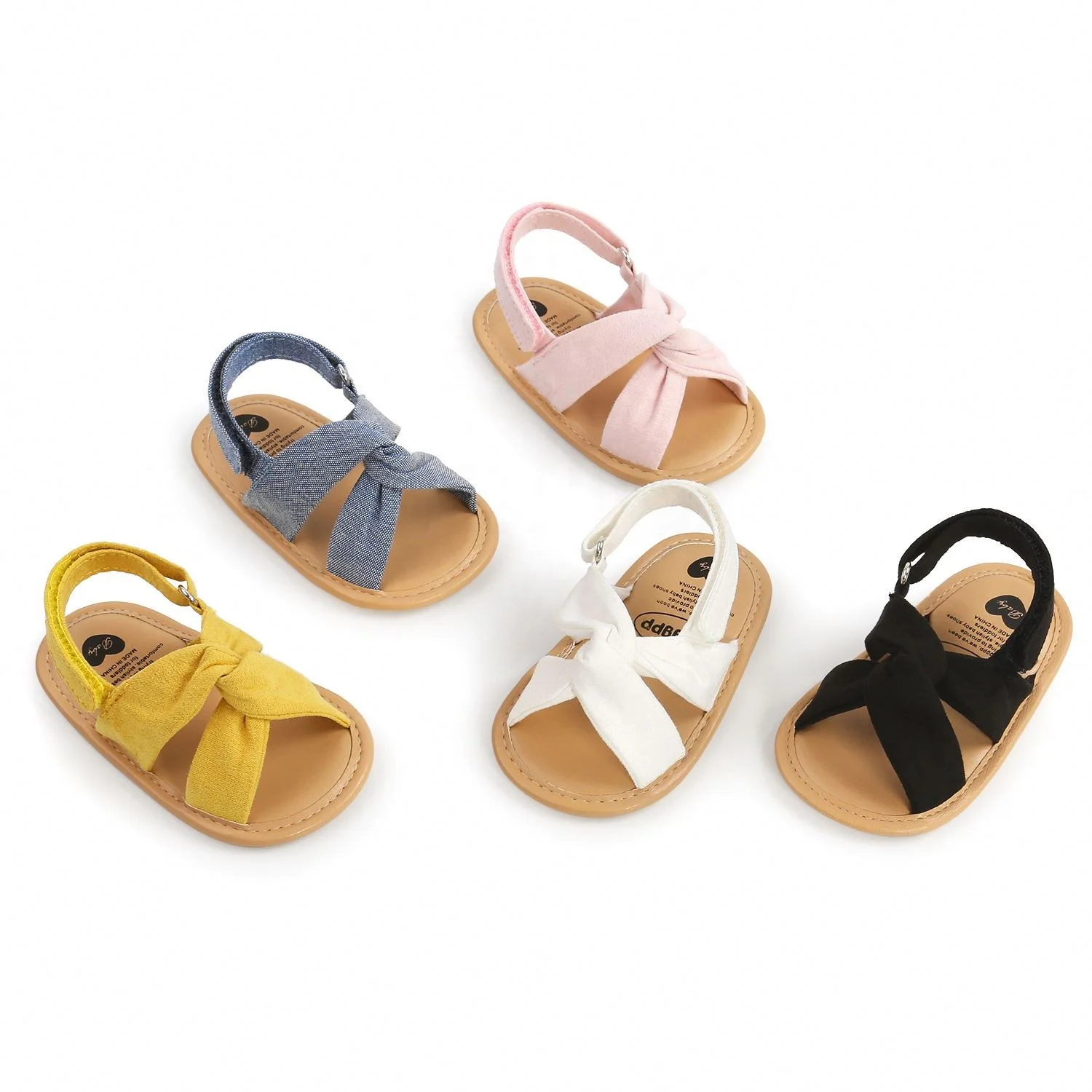 Sandalias De Para Niñas Pequeñas,Zapatos De Suela Suave De Color Sólido De Estilo Simple,Zapatillas Para Primeros Pasos - Buy Sandalias De Bebé De Niñas Para Recién Nacido,Suela Suave