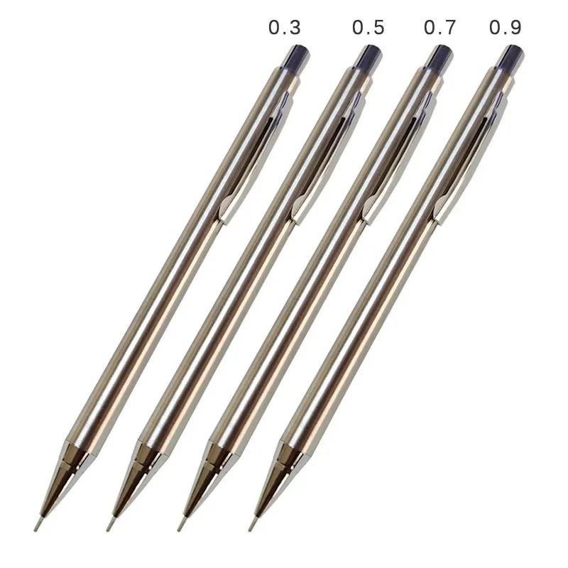 Essential Mechanical Pencil Set - 4 Sizes: 0.3, 0.5, 0.7 & 0.9mm with HB Lead & Eraser Refills