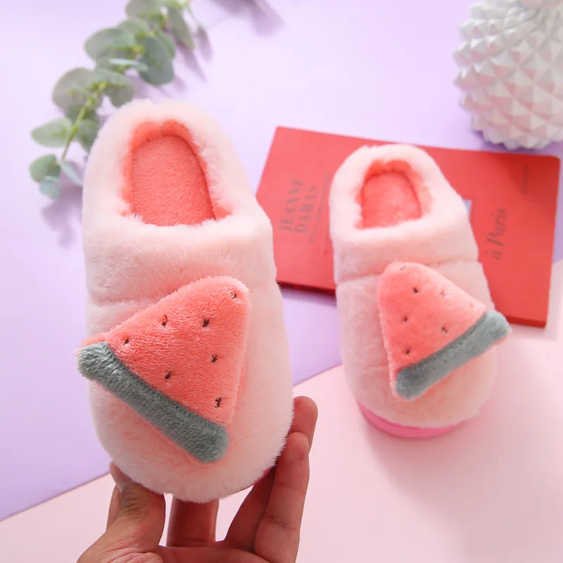 Wholesale cute and comfortable kids slippers indoor kids indoor slipper plush slippers kids