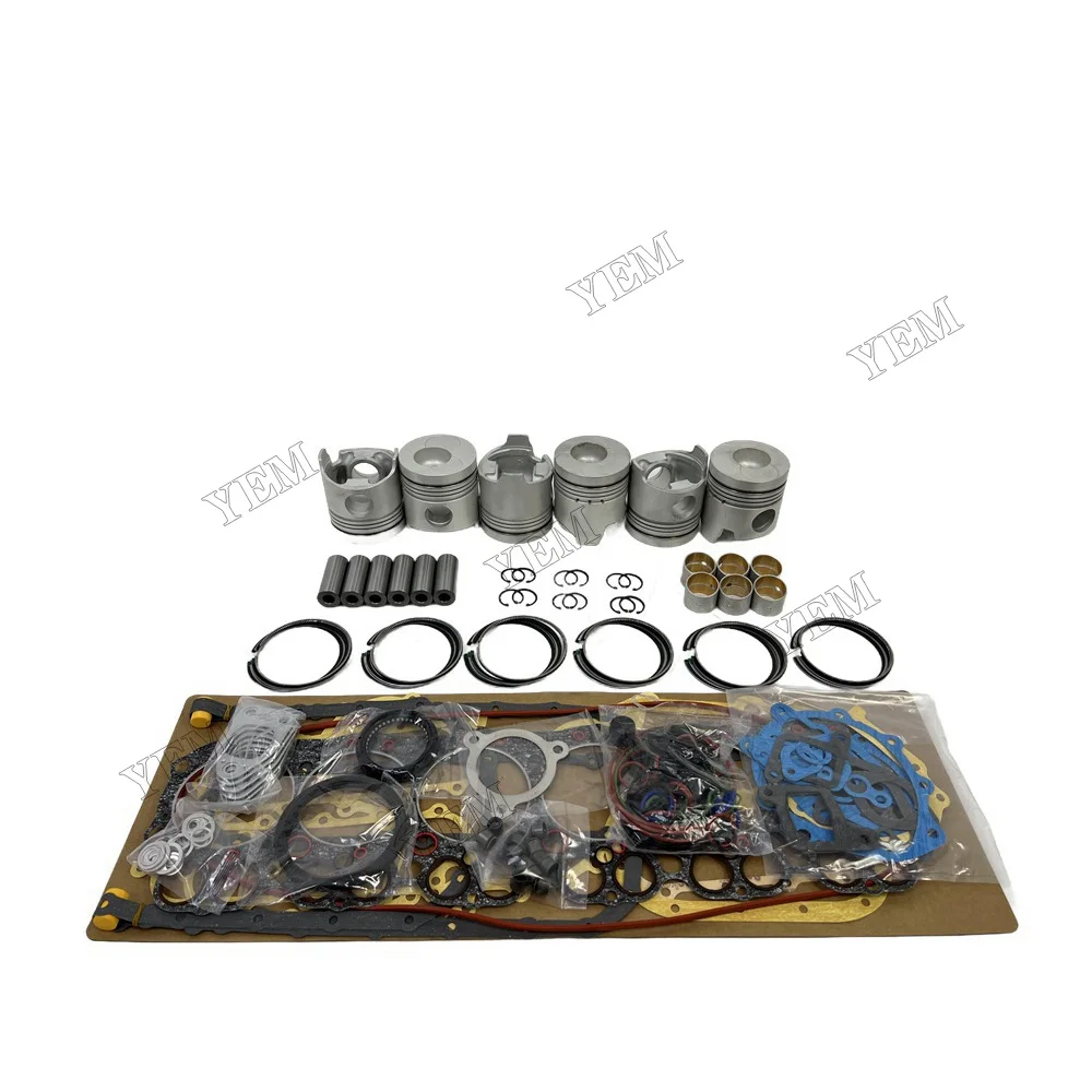H07C Rebuild Kit With Piston Ring Cylinder Gaskets Piston Fits for Hino Genuine Engine Parts 4