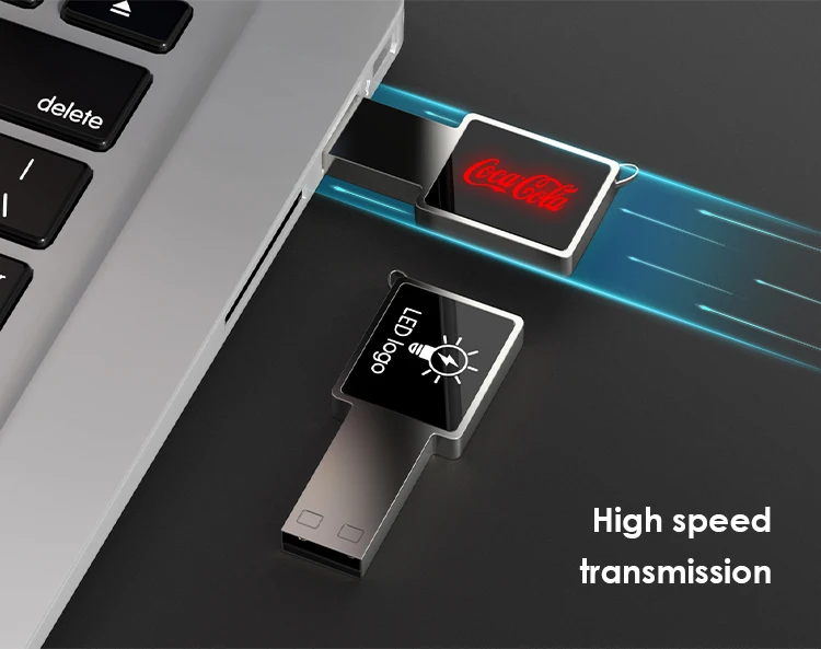 Top selling custom logo led mini metal pendrive usb 2.0 3.0 usb-c flash drive