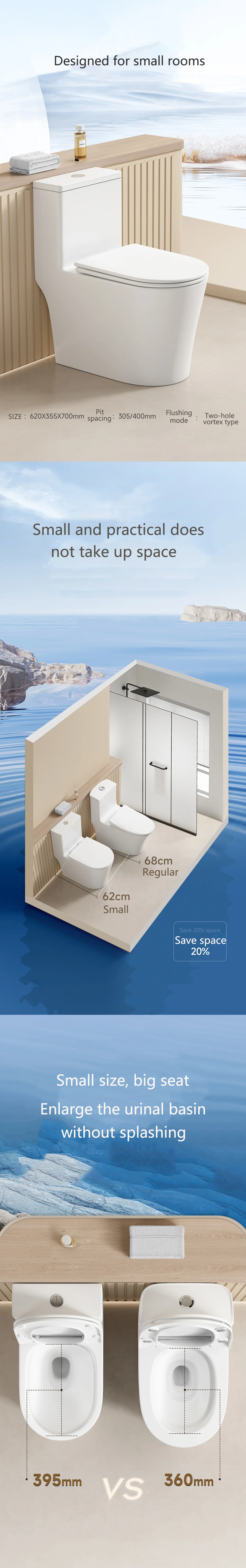 Ceramic sanitary ware flush wc bathroom modern white color water closet back to wall one piece toilet factory