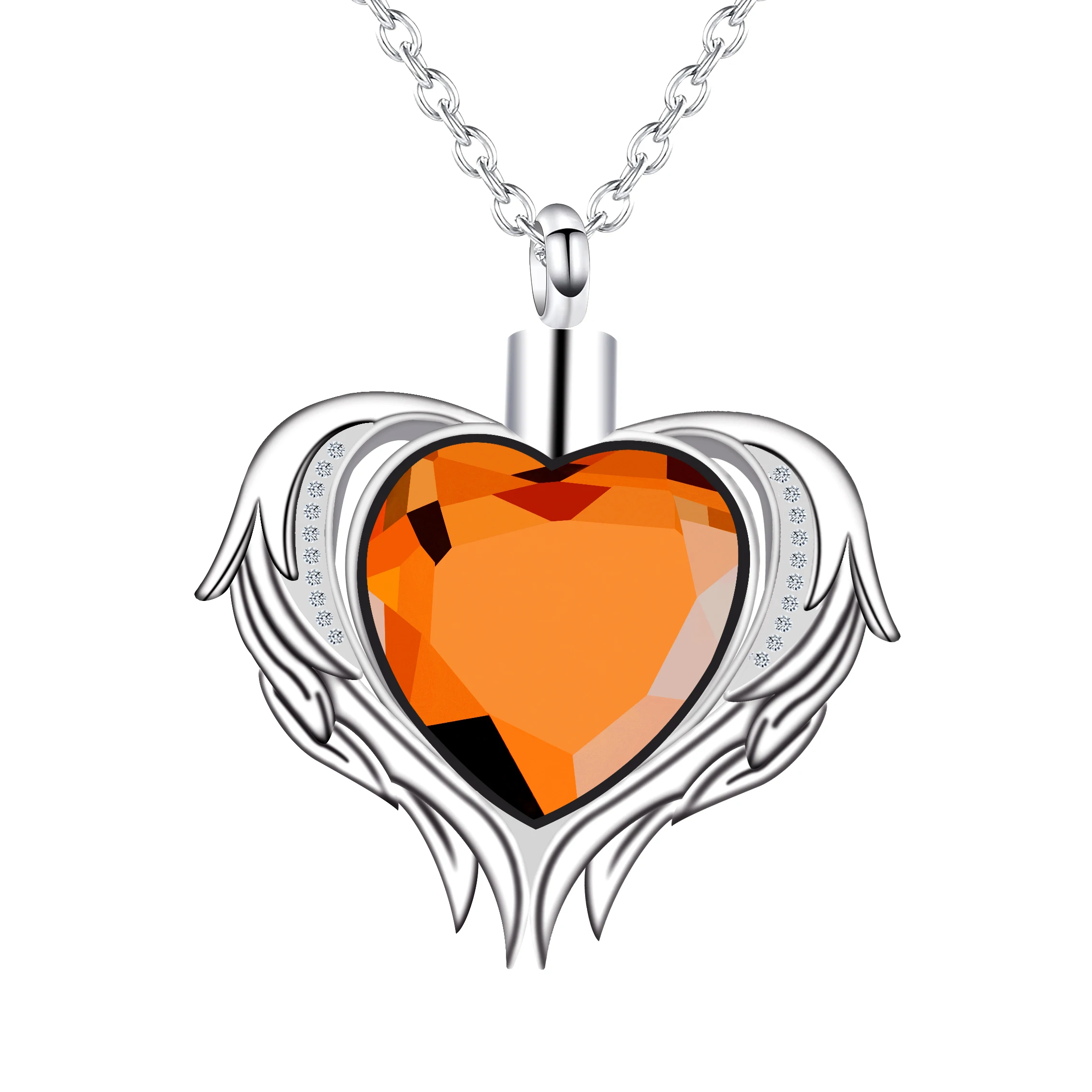 Ashes necklace stainless steel cremation jewelry commemorative necklace cinerary box pet dog heart-shaped cinerary jewelry