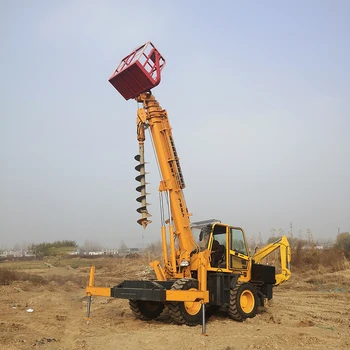 Mini Hydraulic Crane Auger Truck Folding Arm Crane and drilling for Sale