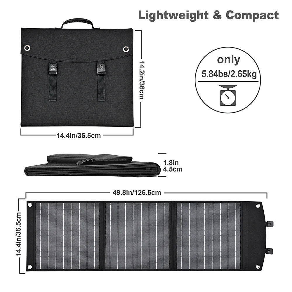 200w Solar Panel Folding Charging Pack Ceba Portable 18v/36v Single ...