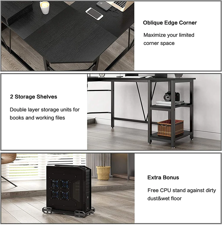 Офисная мебель Vekin, оптовая продажа, деревянный стол, органайзер, офисные принадлежности, современный L-образный Выдвижной Стол 2022