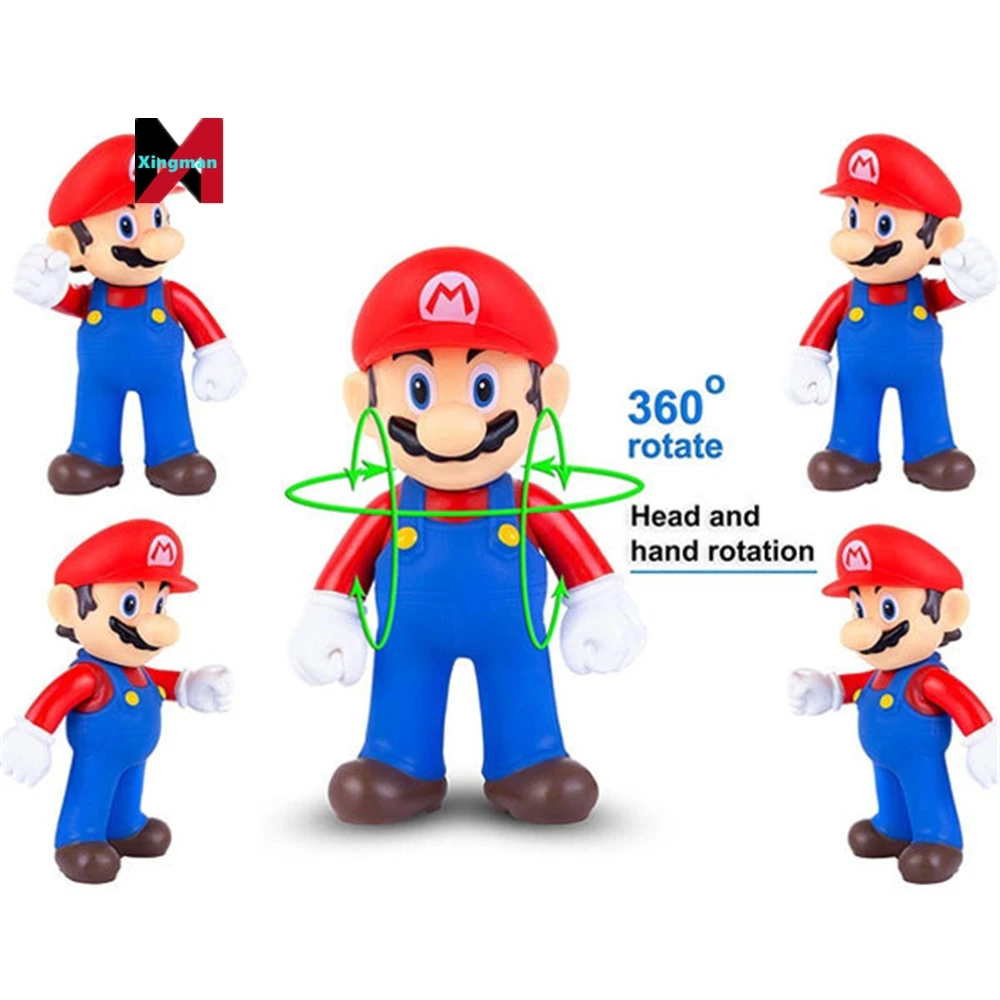 2024 New Arrival Cartoon Model PVC 3D Mario Bros Action Figures Toys Kids Girls Dolls