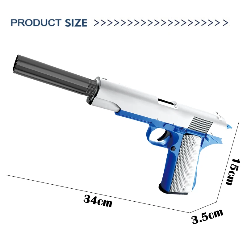 New Unisex Manual Loading Soft Bullet Toy Pistol Simulates Real Shell Ejection Shell-throwing Feature Safe Soft Bullets Toy Gun