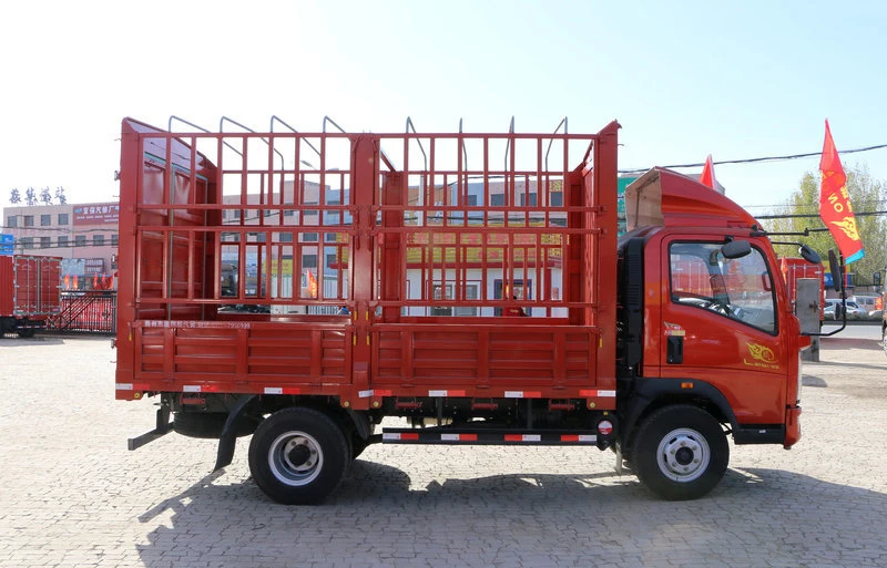 HOWO Fence Type Delivery  4x2 6 Wheel Small 2 Ton 5 Ton Mini Cargo Trucks