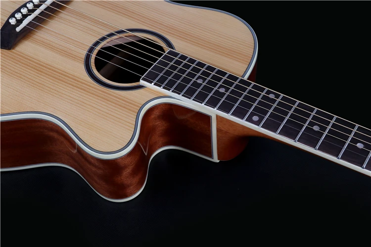 OEM Custom Special Grape Sound Hole Acoustic Guitar