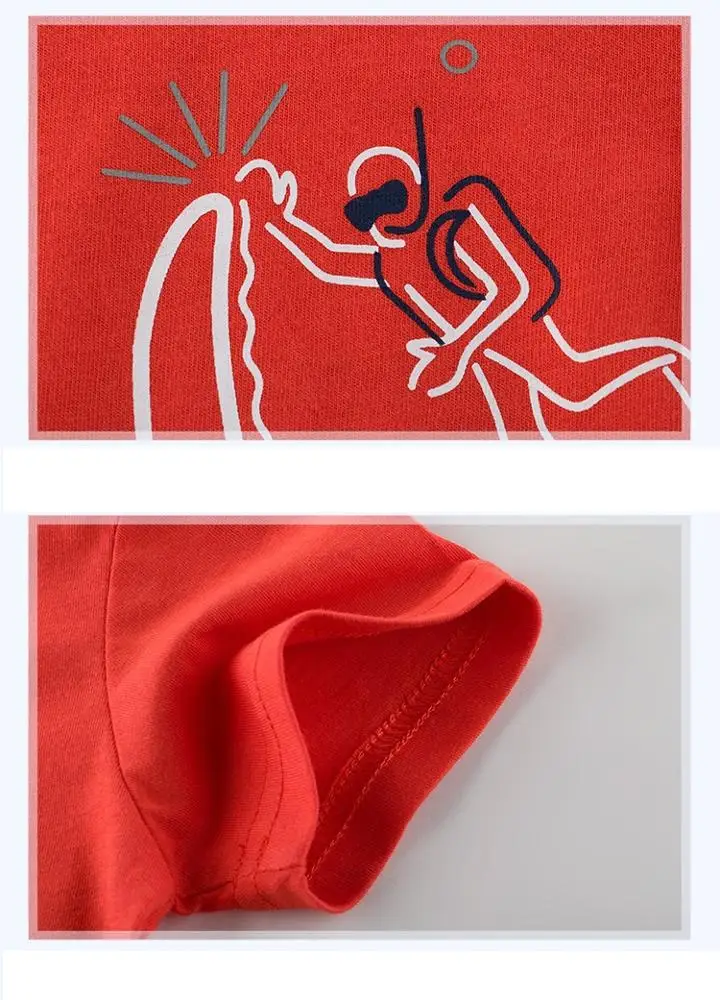 Лето 2019, новинка, Детские хлопковые футболки с коротким рукавом и принтом животных для детей