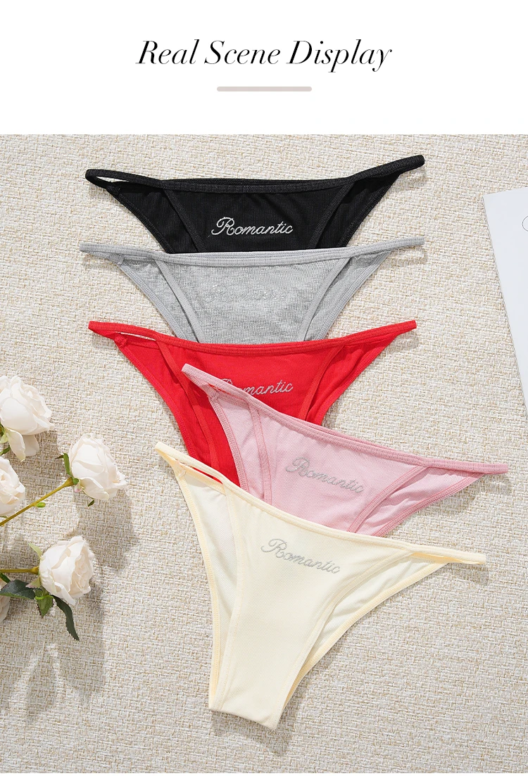 Low Rise Cotton G String Lingerie For Women Breathable And Sexy T Back Thong Bikini Panties For 0786