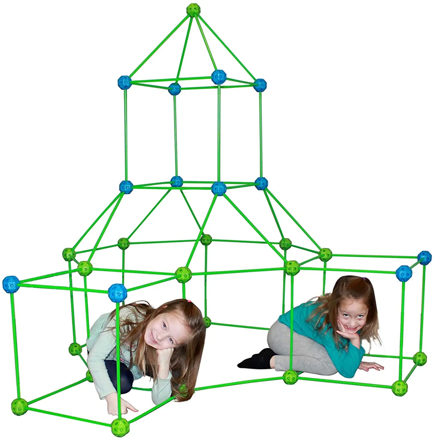 Glow In The Dark Tent Fort Building Kit for Kids 101 Pack Kids