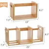 Bamboo pull-out bookshelf