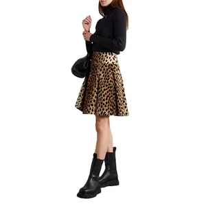 Clothing Manufacturer Custom Spring Summer High Waist Leopard Print Elegant Casual Women Mini Skirt