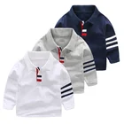 new arrival autumn 100% cotton baby boy kids polo shirts for school uniform with long sleeve