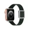 Pine Forest Green band silver buckle