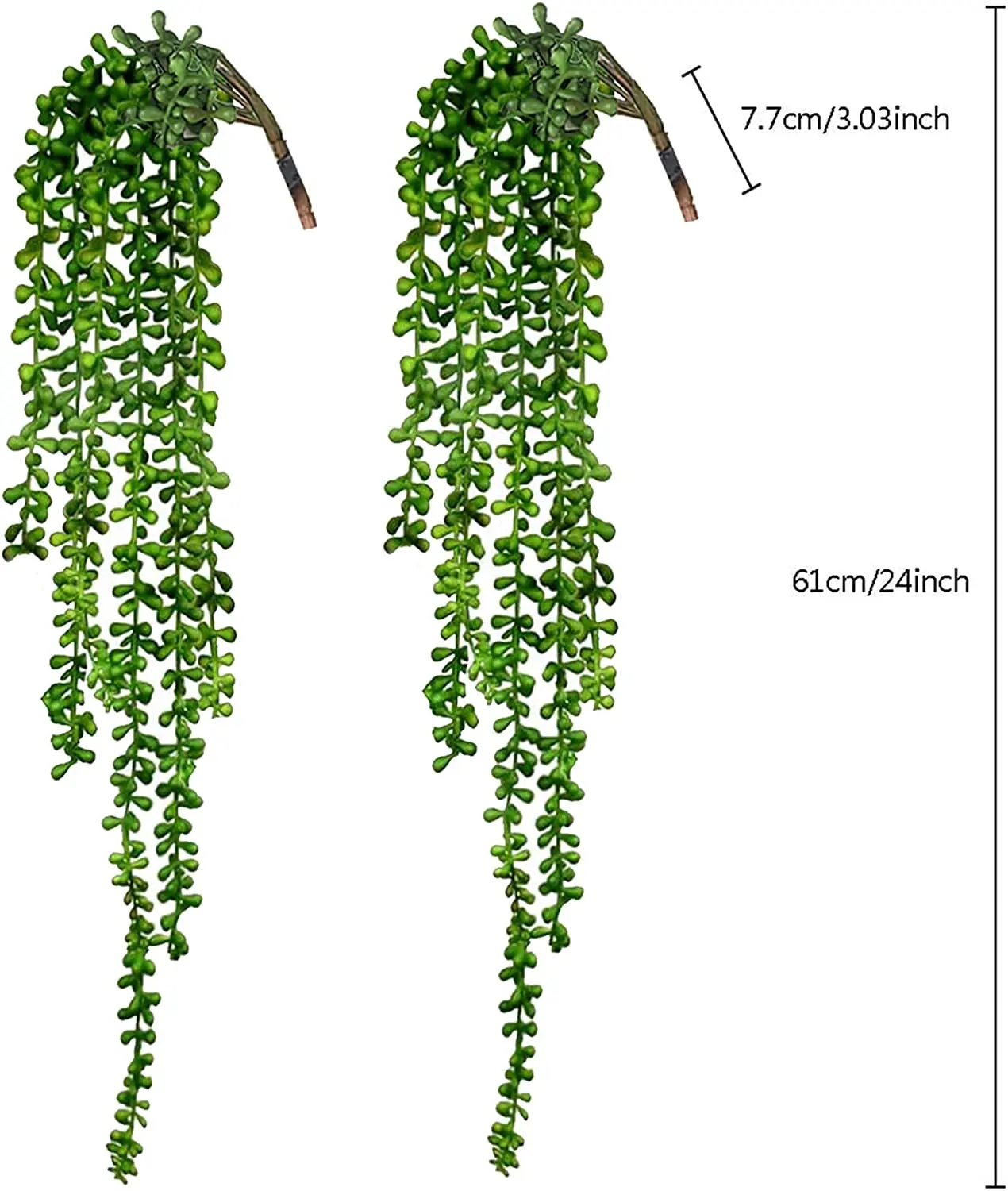 Artificial Succulents Hanging Plants, Artificial String of Pearls Greenery Plants,Decoration for Wall, Home,Garden