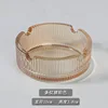 Striped amber ashtray