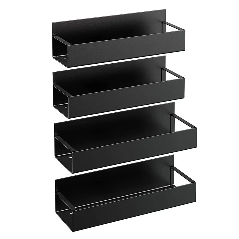 Customized Metal Refrigerator Multi-function StorageRack No Punching Wall Hanging Organizer Stainless Steel Kitchen Spice Rack