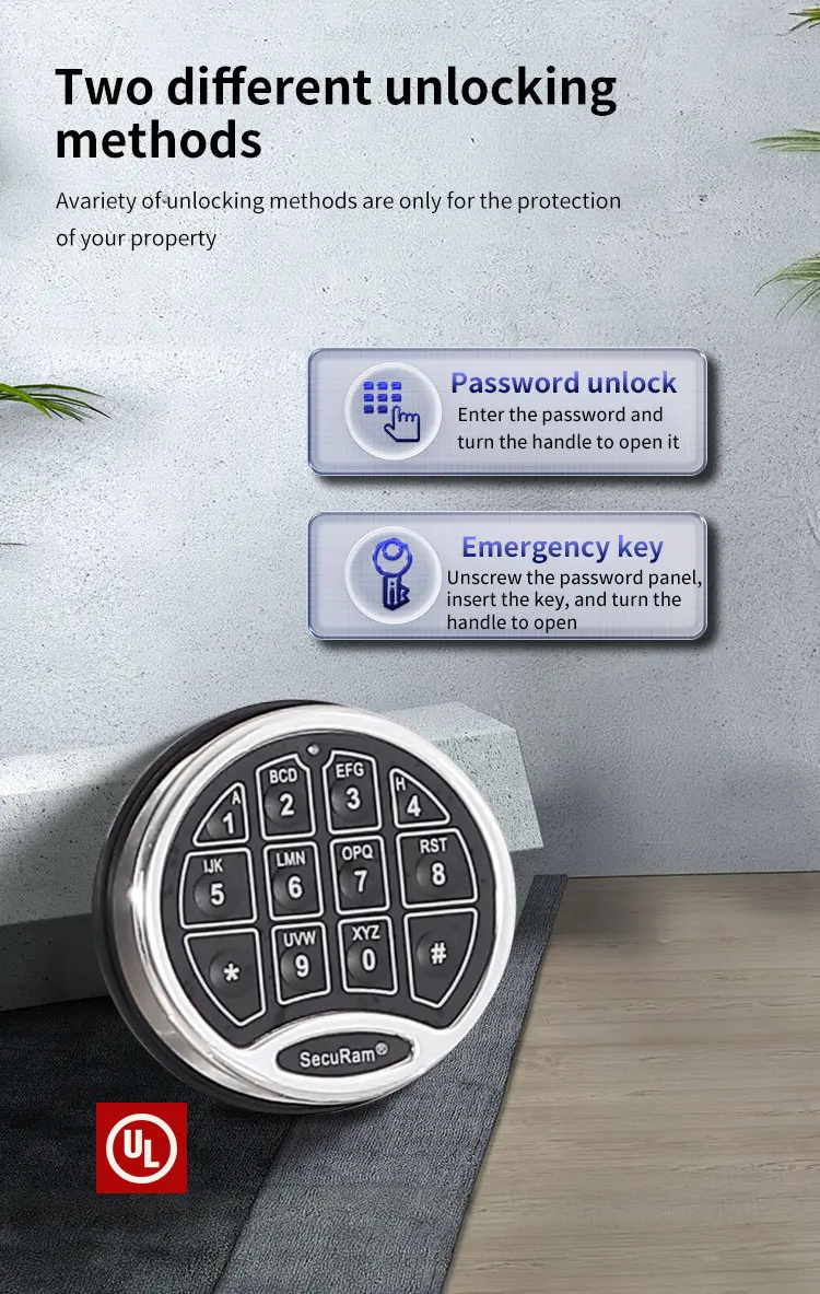 CEQSAFE High Quality Customized Digital Metal Steel Fireproof Gun Safe Box details