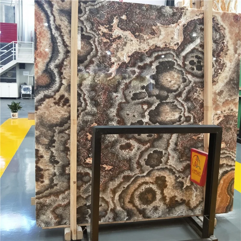 product unque china kirin jade onyx brown onyx slab stone for background wall panel design-2