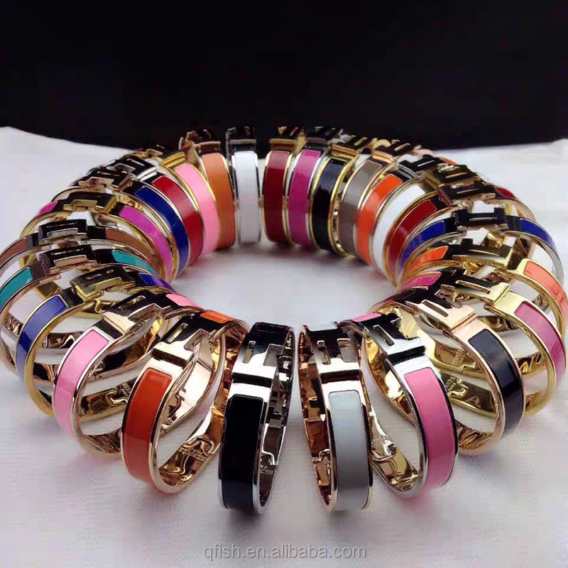 Wholesale Factory Price Enamel Bracelet Bangle H Bangle Bracelet Rose