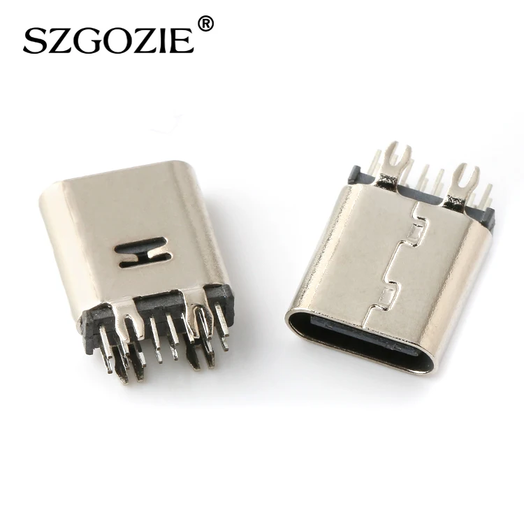 Hotsale Typec Connector Female 14pin Straight Dip Usb Jack Connector