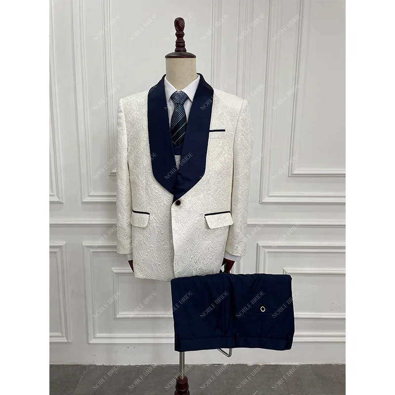 Vestes jacquard de soirée à la mode pour hommes, blazers à un