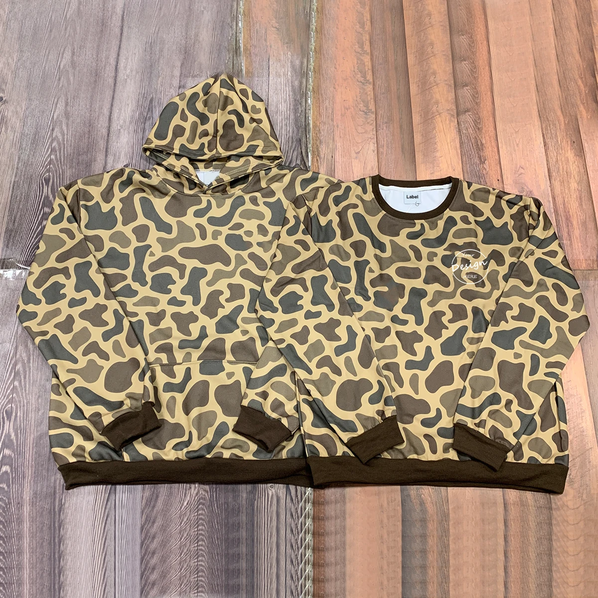 Camo Sweatshirt Manufacturer Cotton Camoflouge Printing Men High Quality Cotton Polyester Camo Crewneck Sweatshirt