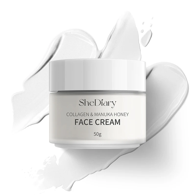 Crema facial blanqueadora de colágeno orgánico natural de etiqueta privada Shediary Crema facial hidratante de miel de Manuka