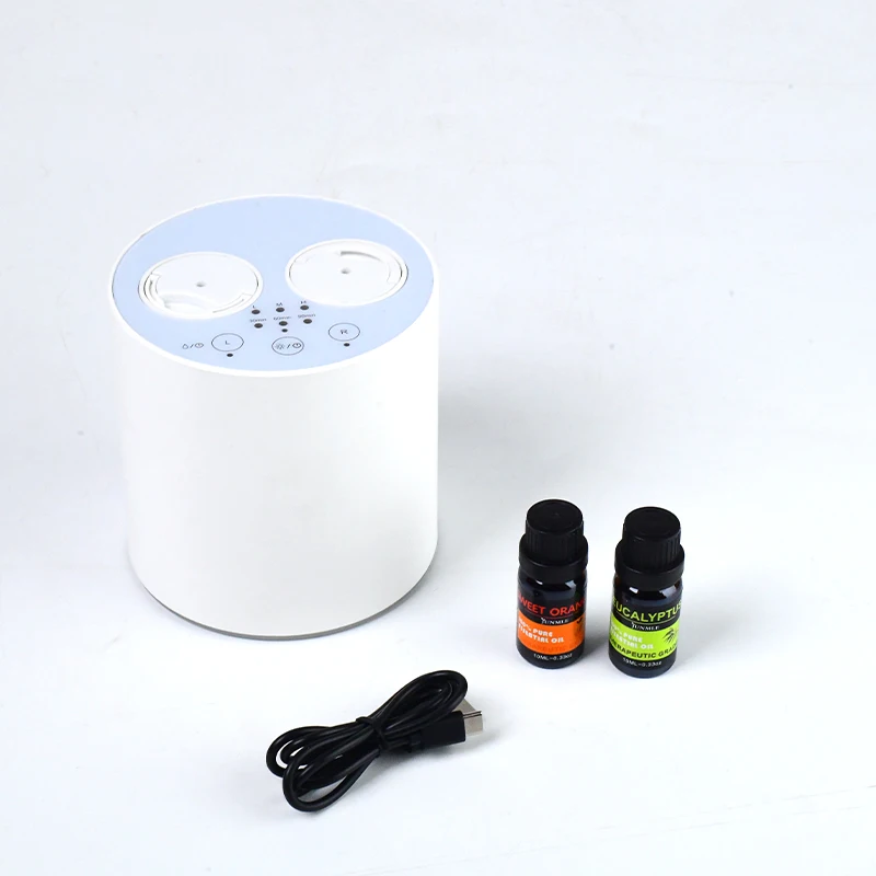 Wireless Pure Essential Waterless Aroma Diffuser Smart  Essential Oil Car Nebulizer  with 2 Flavors Change  Conveniently