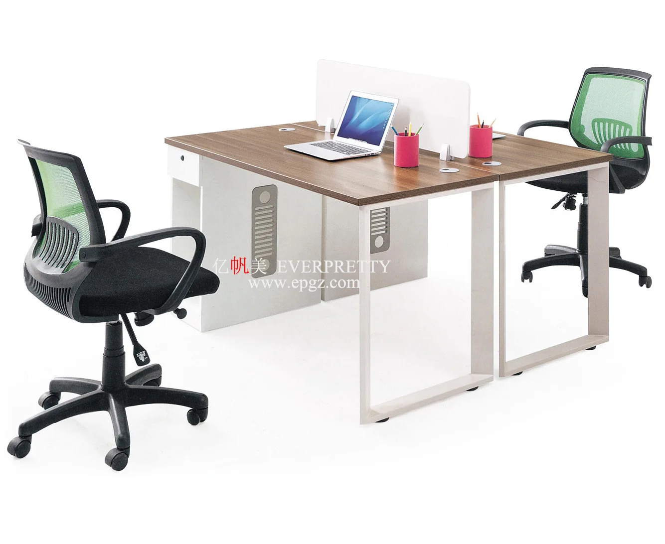 Computer PC Desk Table School Library Laptops Macbook Stand Laptop Table Portable for Outside Sale Wood Style with Partition