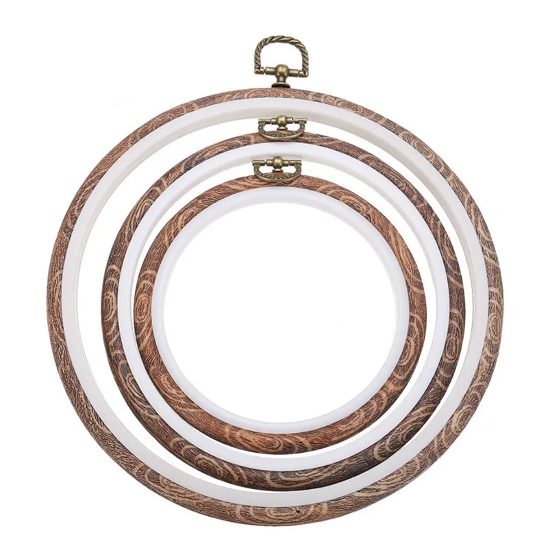 Cross Stitch Hoop Ring: Imitated Wood Display Frame, Circle and Oval  Embroidery Hoop