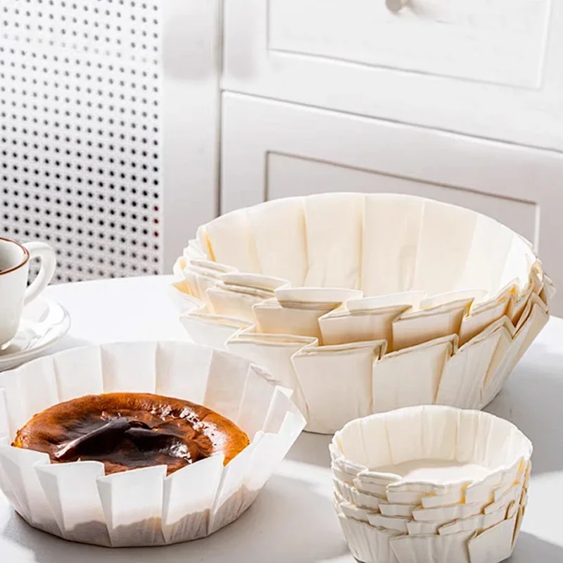 New Arrival Basque Cake Paper Tray Disposable Cup Baking Cupcake Wrappers Liners Pastry Greaseproof Cup Paper Cupcake