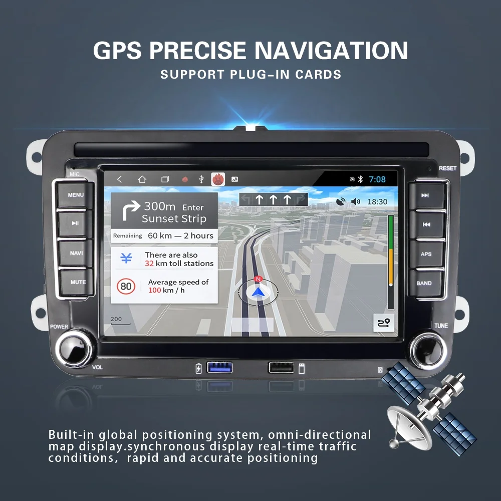 podofo Podofo Android Autoradio pour Peugeot 5008/4008/3008 2017-2020,Auto GPS Navi 9 Écran