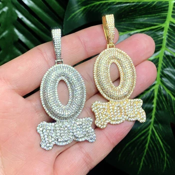 Ciondolo Iniziale In Argento Sterling 925 Placcato Oro, Con